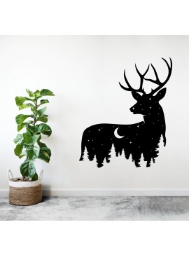Intra απο ξύλο plywood 3mm-4mm πάχος - Deer Wall Art Wildlife Decor τοίχου Δίασταση 30x30 cm Intraeaxys-zo9y6me7