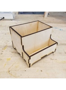 Intra απο ξύλο plywood 3mm-4mm πάχος - Θήκη χαρτοπετσέτας με σέικερ για αλάτι και πιπέρι Δίασταση 30x30 cm Intraeaxys-r7vmrn27