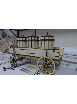 Intra απο ξύλο plywood 3mm-4mm πάχος - Ξύλινη θήκη για αλάτι και πιπέρι Ξύλινο καρότσι βαρελιού κρασιού Δίασταση 30x30 cm Intraeaxys-91jdq6p1