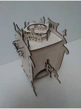 Intra απο ξύλο plywood 3mm-4mm πάχος - Domik Samovar Δίασταση 30x30 cm Intraeaxys-zo95je1k