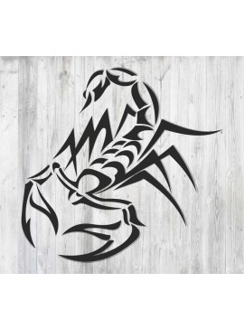 Intra απο ξύλο plywood 3mm-4mm πάχος - Tribal Tattoo Scorpion Δίασταση 30x30 cm Intraeaxys-lopqze37
