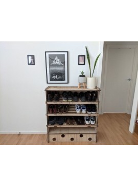 Intra απο ξύλο plywood 3mm-4mm πάχος - Ξύλινη σχάρα παπουτσιών Δίασταση 30x30 cm Intraeaxys-078y2wqo