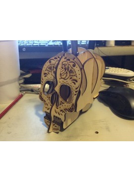 Intra απο ξύλο plywood 3mm-4mm πάχος - Θήκη για στυλό κρανίου Δίασταση 30x30 cm Intraeaxys-eo4q3287