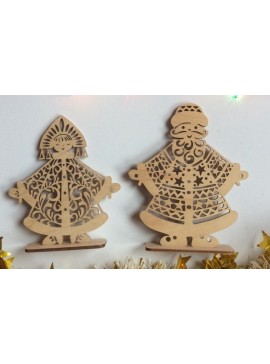 Intra απο ξύλο plywood 3mm-4mm πάχος - Πρότυπα Santa και Snow Maiden Δίασταση 30x30 cm Intraeaxys-joedvwd1