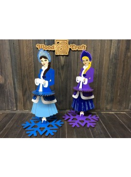 Intra απο ξύλο plywood 3mm-4mm πάχος - Πρότυπο θήκης χαρτοπετσέτας Snow Maiden Δίασταση 30x30 cm Intraeaxys-eo20rwl7