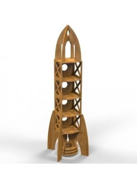 Intra απο ξύλο plywood 3mm-4mm πάχος - Διαστημόπλοιο Βιβλιοθήκη Διαστημόπλοιο Διακόσμηση Παιδικού Δωματίου Δίασταση 30x30 cm Intraeaxys-ro6y5gq7