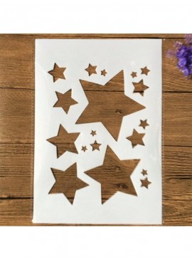 Intra απο ξύλο plywood 3mm-4mm πάχος - Πρότυπα στένσιλ αστεριών Δίασταση 30x30 cm Intraeaxys-pokwmg8o