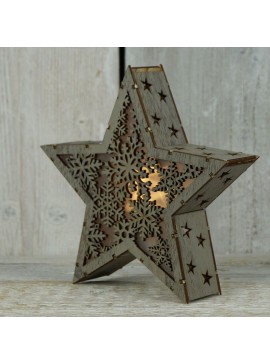 Intra απο ξύλο plywood 3mm-4mm πάχος - Φωτιστικό Star Light Δίασταση 30x30 cm Intraeaxys-e1g00m7l