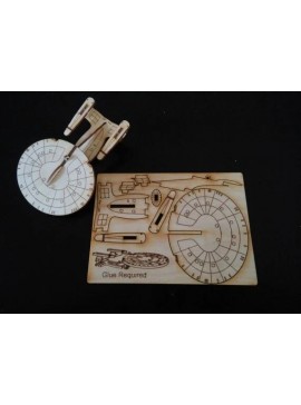 Σετ των 2 Intra απο ξύλο plywood 3mm-4mm πάχος - USS Enterprise Ornament Card Δίασταση 10x10 cm Intraeaxys-p7ymvp67