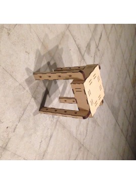 Intra απο ξύλο plywood 3mm-4mm πάχος - Μίνι σκαμπό στοίβαξης MDF 2,5mm Δίασταση 30x30 cm Intraeaxys-qommne4o
