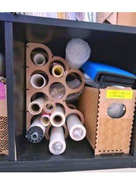 Intra απο ξύλο plywood 3mm-4mm πάχος - Ρολό ράφι βινυλίου και πλαστικοποίησης Δίασταση 30x30 cm Intraeaxys-6o384gq1