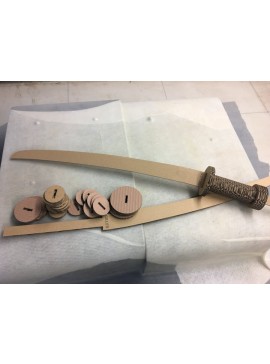 Intra απο ξύλο plywood 3mm-4mm πάχος - Σπαθί Σαμουράι από χαρτόνι Δίασταση 30x30 cm Intraeaxys-d1lvjzpo