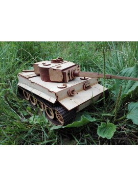 Intra απο ξύλο plywood 3mm-4mm πάχος - Τρισδιάστατο μοντέλο Tiger E Tank Δίασταση 30x30 cm Intraeaxys-joere667