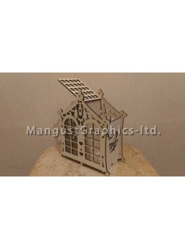 Intra απο ξύλο plywood 3mm-4mm πάχος - Διακοσμητικό Ξύλινο Τεϊοσπίτι Δίασταση 40x50 cm Intraeaxys-eo05q9w1