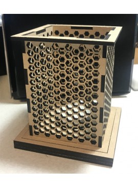 Intra απο ξύλο plywood 3mm-4mm πάχος - Κηροπήγιο τσαγιού Δίασταση 30x30 cm Intraeaxys-51rr3l01