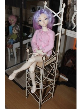 Intra απο ξύλο plywood 3mm-4mm πάχος - Ξύλινη καρέκλα Barbie Doll Toy Throne Δίασταση 30x30 cm Intraeaxys-m1d6egl7