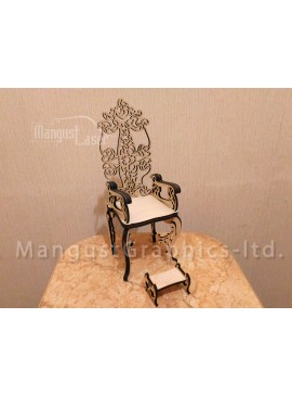 Intra απο ξύλο plywood 3mm-4mm πάχος - Πρότυπο CNC καρέκλας θρόνου Δίασταση 30x30 cm Intraeaxys-r7vmp5z7