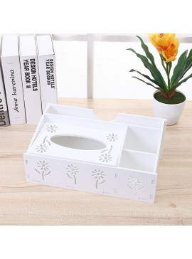 Intra απο ξύλο plywood 3mm-4mm πάχος - Desk Organizer με χαρτοπετσέτα αποθήκευσης Organizer Tissue Box Θήκη στυλό Δίασταση 30x30 cm Intraeaxys-eo4qlxg7