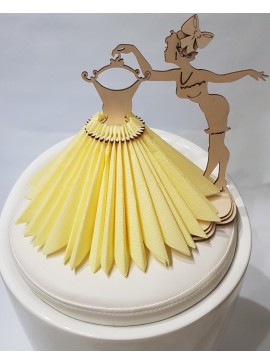 Intra απο ξύλο plywood 3mm-4mm πάχος - Διακοσμητική θήκη χαρτοπετσέτας για κορίτσι Δίασταση 30x30 cm Intraeaxys-67wlyx81