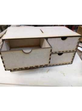 Intra απο ξύλο plywood 3mm-4mm πάχος - Κουτί αποθήκευσης συρταριού γραφείου Δίασταση 30x30 cm Intraeaxys-pok320k7