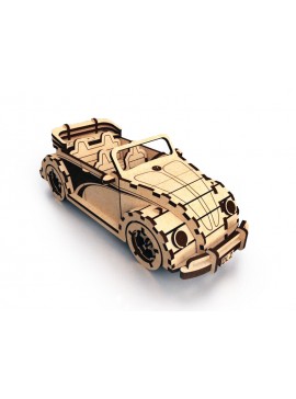 Intra απο ξύλο plywood 3mm-4mm πάχος - Ξύλινο Volkswagen Fusca Cabriolet Δίασταση 30x30 cm Intraeaxys-6o3yl2r7