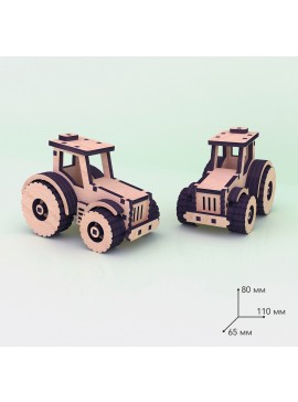 Intra απο ξύλο plywood 3mm-4mm πάχος - Απλό Ξύλινο Παιχνίδι Τρακτέρ 4mm Δίασταση 30x30 cm Intraeaxys-eoxlnjjo