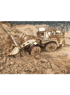 Intra απο ξύλο plywood 3mm-4mm πάχος - Τρισδιάστατο παζλ Caterpillar 994 Wheel Loader Δίασταση 30x30 cm Intraeaxys-lopqxq57