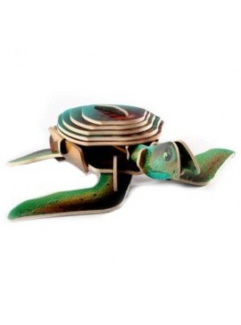 Intra απο ξύλο plywood 3mm-4mm πάχος - Τρισδιάστατο παζλ Turtle Δίασταση 30x30 cm Intraeaxys-eo4v08oj
