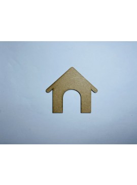 Intra απο ξύλο plywood 3mm-4mm πάχος - Ημιτελές Ξύλινο Σπίτι για Σκύλους Δίασταση 40x50 cm Intraeaxys-eo4q6e87