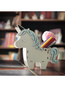 Intra απο ξύλο plywood 3mm-4mm πάχος - Βάση στυλό Unicorn Αξεσουάρ γραφείου Unicorn Δίασταση 30x30 cm Intraeaxys-pok35297