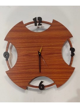 Intra απο ξύλο plywood 3mm-4mm πάχος - Ρολόι τοίχου σύγχρονου σχεδίου Δίασταση 30x30 cm Intraeaxys-lopq8x67