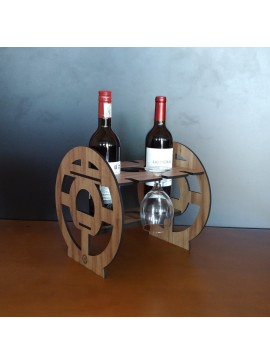 Intra απο ξύλο plywood 3mm-4mm πάχος - Ξύλινη ράφι κρασιού με ρόδες Stemware Γυάλινη θήκη για μπουκάλια 6mm Κόντρα πλακέ Δίασταση 30x30 cm Intraeaxys-m1d6lrx7