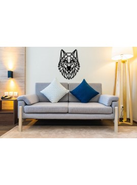 Intra απο ξύλο plywood 3mm-4mm πάχος - Wolf Wall Art Polygon Art Decor τοίχου 3d Sculpture Δίασταση 30x30 cm Intraeaxys-eoxl66go