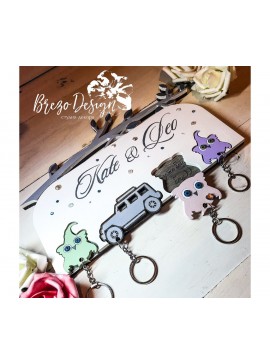 Intra απο ξύλο plywood 3mm-4mm πάχος - Εξατομικευμένη κλειδοθήκη Δίασταση 30x30 cm Intraeaxys-r1zx5mol