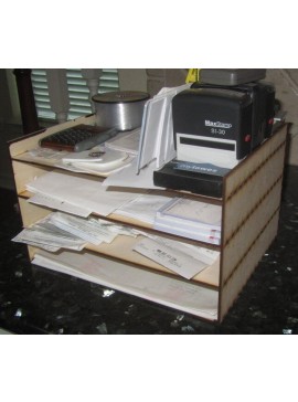 Intra απο ξύλο plywood 3mm-4mm πάχος - Οργανωτής χαρτιού γραφείου Δίασταση 30x30 cm Intraeaxys-6o3yevr7