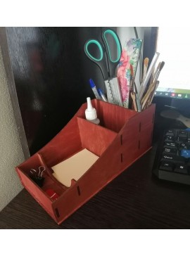 Intra απο ξύλο plywood 3mm-4mm πάχος - Desk Storage Organizer Βάση αποθήκευσης προμηθειών γραφείου σπιτιού Δίασταση 30x30 cm Intraeaxys-r1z2wr21