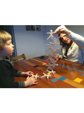 Intra απο ξύλο plywood 3mm-4mm πάχος - CNC Router Wooden Stacking People Toy Δίασταση 30x30 cm Intraeaxys-eo0qdy51