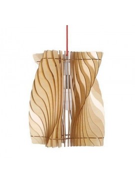Intra απο ξύλο plywood 3mm-4mm πάχος - Στριφτό Ξύλο Φωτιστικό Δίασταση 30x30 cm Intraeaxys-67wlr621
