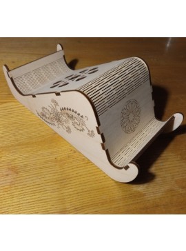 Intra απο ξύλο plywood 3mm-4mm πάχος - Διακόσμηση Ξύλινη θήκη κινητού Επιτραπέζια βάση τηλεφώνου Δίασταση 30x30 cm Intraeaxys-yon0w3g7