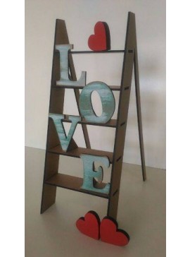 Intra απο ξύλο plywood 3mm-4mm πάχος - Love Step Ladder Δίασταση 30x30 cm Intraeaxys-eo4qyd97