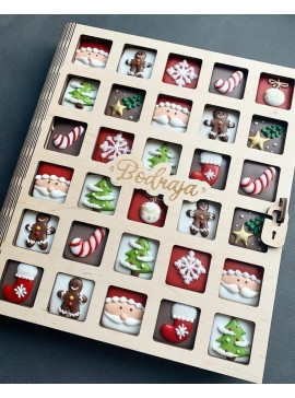 Intra απο ξύλο plywood 3mm-4mm πάχος - Gingerbread Box Κουτί παραμονής Χριστουγέννων Δίασταση 30x30 cm Intraeaxys-eoxljz4o