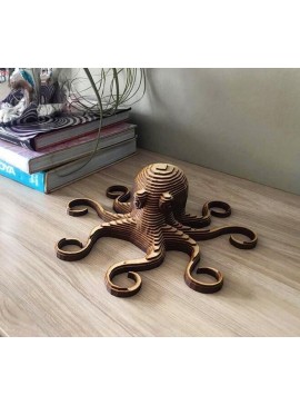 Intra απο ξύλο plywood 3mm-4mm πάχος - Ξύλινο με στρώσεις χταποδιού Δίασταση 30x30 cm Intraeaxys-91jd8zl1