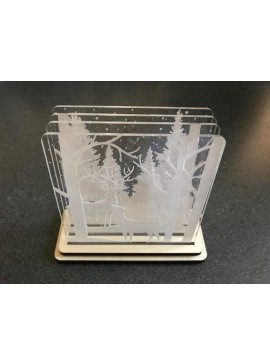 Intra απο ξύλο plywood 3mm-4mm πάχος - Shadow Box σουβέρ Δίασταση 30x30 cm Intraeaxys-6o3yj4p7