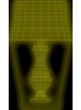 Intra απο ξύλο plywood 3mm-4mm πάχος - Πρότυπο ακρυλικού φωτιστικού φωτός γραφείου Δίασταση 30x30 cm Intraeaxys-lopq5857