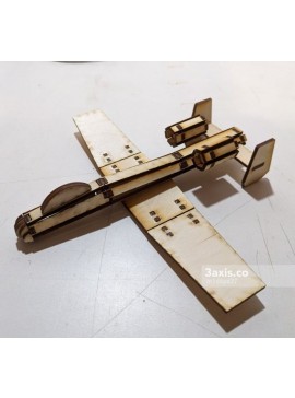 Intra απο ξύλο plywood 3mm-4mm πάχος - Τρισδιάστατο παζλ A10 αεροπλάνο Δίασταση 30x30 cm Intraeaxys-m1d6px37