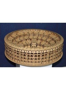 Intra απο ξύλο plywood 3mm-4mm πάχος - Μινιατούρα παζλ ξύλινο ρωμαϊκό Colosseum Δίασταση 30x30 cm Intraeaxys-eo2y0dq1