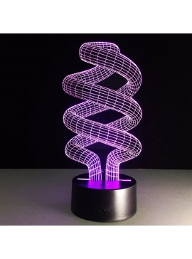 Intra απο ξύλο plywood 3mm-4mm πάχος - Σπειροειδής λάμπα 3D Illusion Δίασταση 30x30 cm Intraeaxys-eoxlg5jo