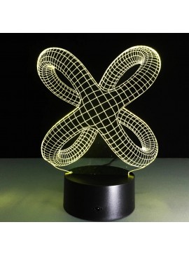 Intra απο ξύλο plywood 3mm-4mm πάχος - Φωτιστικό 3D Illusion Art Knot Δίασταση 30x30 cm Intraeaxys-pok3grd7