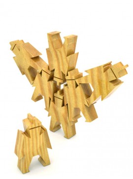 Intra απο ξύλο plywood 3mm-4mm πάχος - 3D παζλ Astronaut Acrobats Δίασταση 30x30 cm Intraeaxys-ro6gnq7x