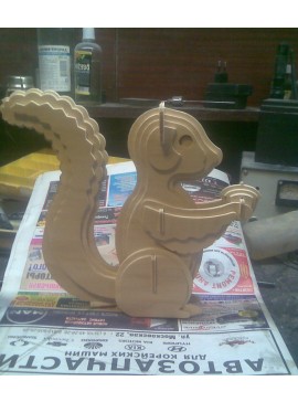 Intra απο ξύλο plywood 3mm-4mm πάχος - Squirrel 3D Ξύλινο παζλ Δίασταση 30x30 cm Intraeaxys-pok3znk7